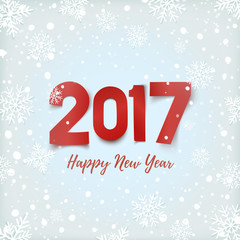 Fototapeta na wymiar Happy New Year 2017 greeting card.
