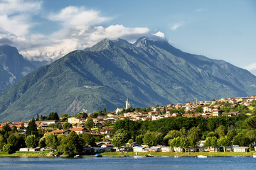 Colico (Lecco) and the lake of Como - obrazy, fototapety, plakaty