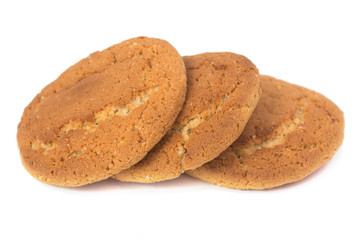Oat sweet cookies isolated on white