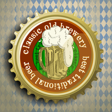background with beer cap