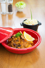 Moroccan lamb tagine with dried fruit and spices