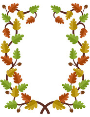 Autumn leaves frame design