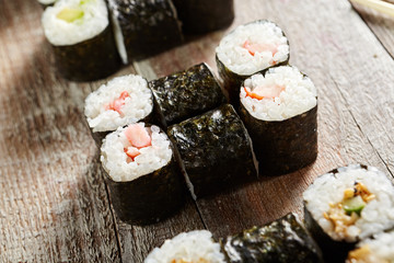 Maki Sushi Set with Soy Sauce
