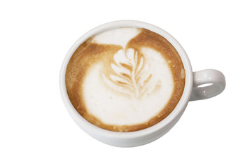 White cup of cappuccino