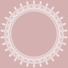 Floral Modern Vector Round Frame