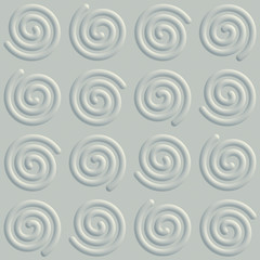 3d seamless texture. White Architectural background on based on the repeated spirals.