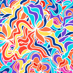 Waves background seamlessly tiling. Seamless wave hand-drawn pattern, For design