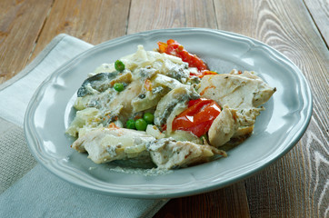Chicken fricassee  style of Alsace