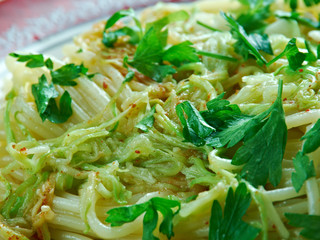  Garlic Butter Spaghetti with Zucchini Noodles.
