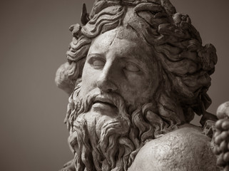 The ancient marble portrait of man with beard