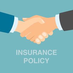 Insurance policy concept. Protection from risks and damages conneccted with finance, health or property.