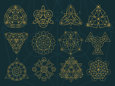 Abstract Sacred Geometry and Magic Symbols Set 2