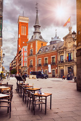 Fototapeta premium Stary plac w Madrycie. Hiszpania