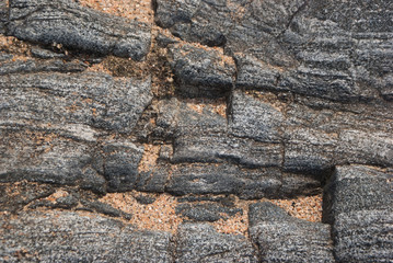 Texture of basalt stones