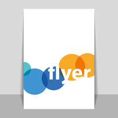 Flyer or Cover Design with Colorful Dots, Rings, Bubbles