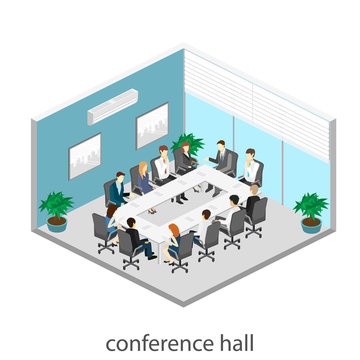 Business meeting in an office Business presentation meeting in an office around a table.