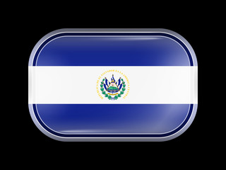 Flag of El Salvador. Rectangular Shape with Rounded Corners