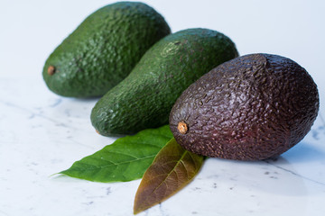 Green ripe avocado