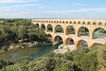Fototapeta na wymiar Pont du Gard, France.