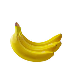 Bunch of bananas isolated on white background