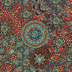 Seamless Colored Ornate Pattern