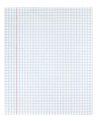 white notebook paper sheet with margin