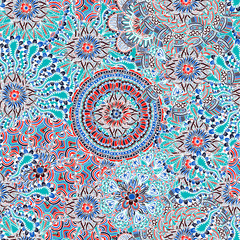 Seamless Colored Ornate Pattern