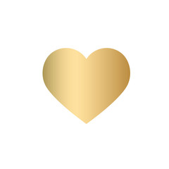 Gold heart Icon Vector. heart design element. Love symbol.