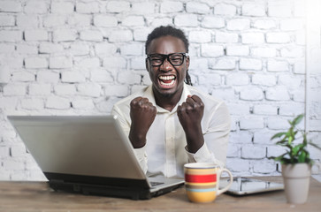 Successful moments for a smart businessman