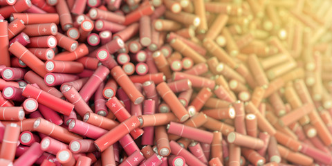 Infinite alkaline batteries three dimensional render