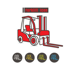 vector Forklift icon color on white background