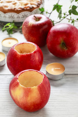 How to make apple candle holder