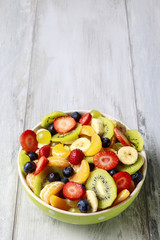 Big bowl with fruit salad