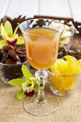 Sweet drink made of tropical fruits