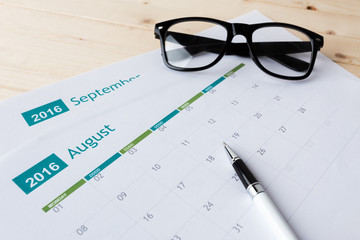 Fototapeta premium Closeup of numbers on calendar page