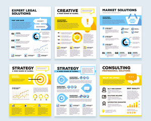 Vector collection of corporate business template infographic wit