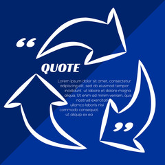Quote blank template with recycling symbol.