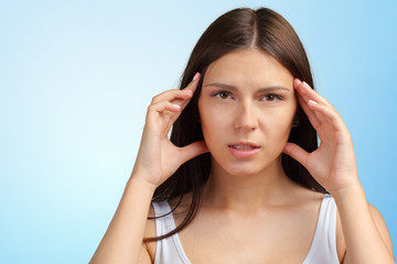 Fototapeta premium Portrait of unhappy young woman