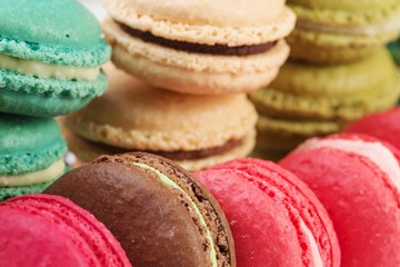 Set of delicious macaroons