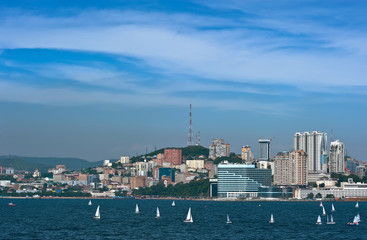 Vladivostok. Russia. 19 July 2016: View of part of Vladivostok.