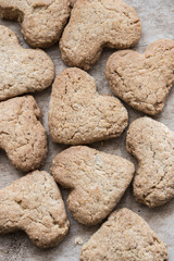 Homemade heart-shaped cookies