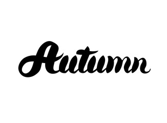 "Autumn" calligraphic lettering