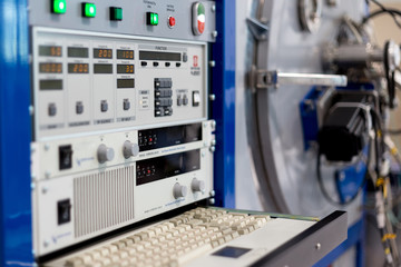 particle accelerator, the machine study the particles, a powerful computer in a laboratory study of...