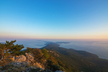 Beautiful sea view on island Mali Losinj in Croatia