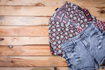 Women's clothes close up