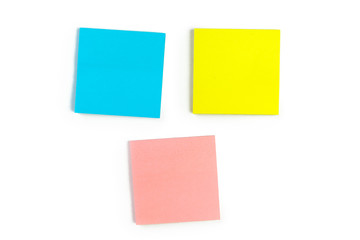 Sticky notes on a white background