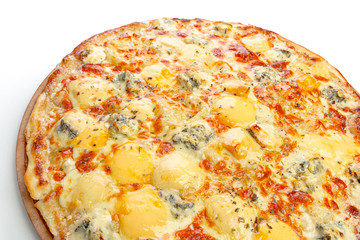 italian pizza over white