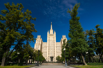 High-rise Kudrinskaya Square Building is one of Seven Sisters.