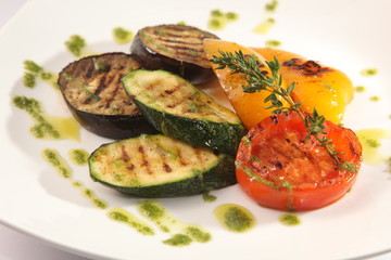 Zucchini and grilled vegetables