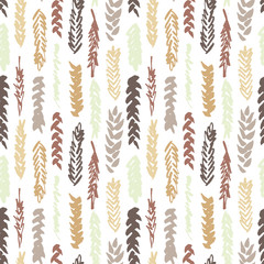 Cute decorative seamless pattern with cereals